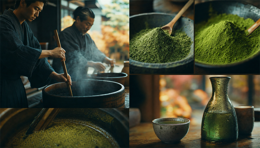粉茶と抹茶のダブル仕込み — 濃いお茶のお酒ができる理由と、粉茶・抹茶の違い